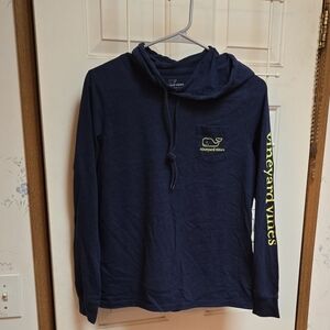 Vineyard Vines Dark Blue Pullover with Bright Yellow Accents